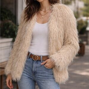 Show Me Your MuMu Faux Fur Shearling Medium Jacket